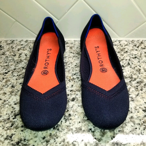 Rothy's Shoes - Rothy's Navy and Orange Flats